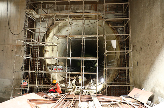 Tunnel Eye Construction in progress at BKC metro station
