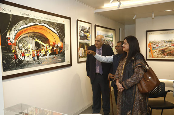 Metro Line 3 photo exhibition at Dilip Piramal Art Gallery, NCPA