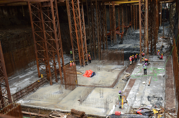 Base Slab concreting completed at Grid 19-21 Mumbai Central station