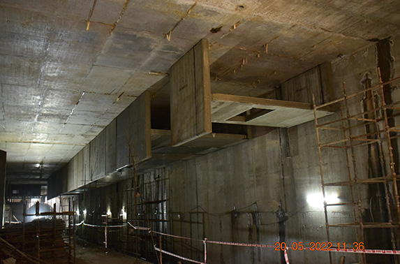 OTE Duct erection works at east side