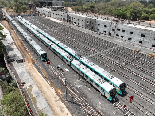 Two more train sets for Metro Line-3 arrived at Aarey Car Depot 
