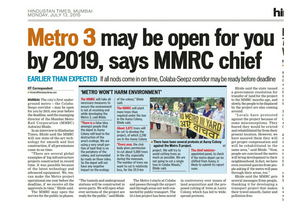 Glimpses of MMRC on Print Media 2