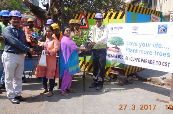 Package - 1 Project team distributed saplings to the public under Project Neighbourhood