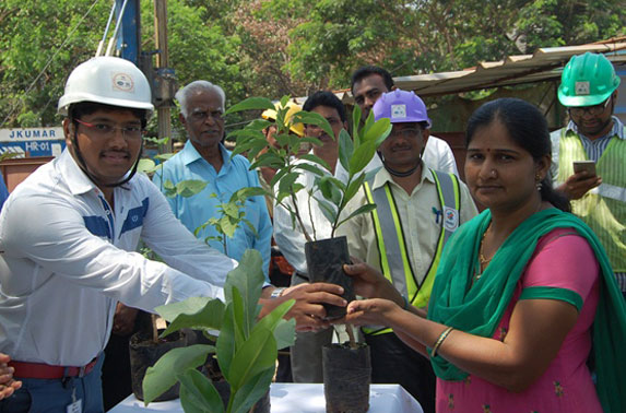 Package - 5 Project team distributed saplings to the public under Project Neighbourhood