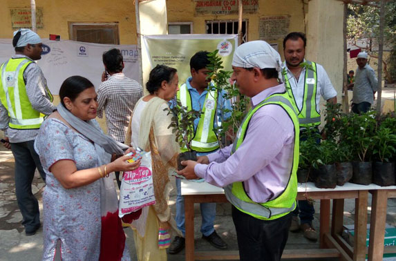 Package - 6 Project team distributed saplings to the public under Project Neighbourhood