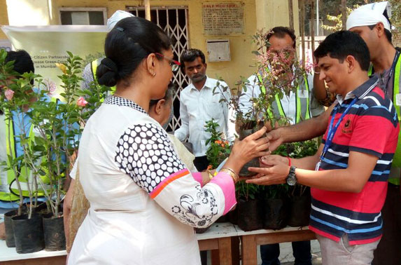 Package - 6 Project team distributed saplings to the public under Project Neighbourhood