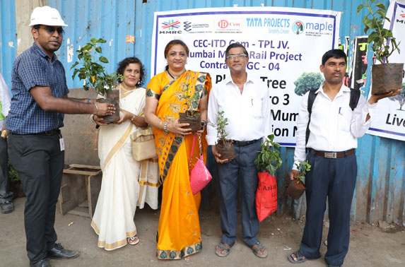 Package - 4 Project team distributed saplings to the public under Project Neighbourhood