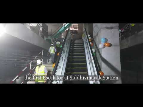 Embedded thumbnail for FIRST ESCALATOR OF SIDDHIVINAYAK STATION OF METRO 3 MADE FUNCTIONAL FOR TESTING