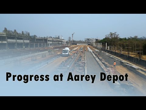Embedded thumbnail for #Aarey car depot of #MetroLine-3 is shaping up rapidly. Catch a glimpse of it&amp;#039;s progress here.